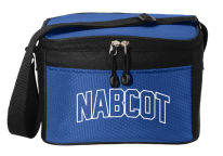 Twilight  Blue 6 Can Cube Cooler including embroidered NABCOT logo delivered USPS